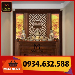 ĐÈN THỜ TRANH TRÚC CHỈ IN MÂU NI, cặp 2 vách 30cm x 120cm , nhiều mẫu để chọn [ cặp đèn tranh đối vách bàn thờ ]