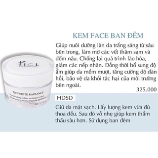 Kem FACE BAN ĐÊM TICI