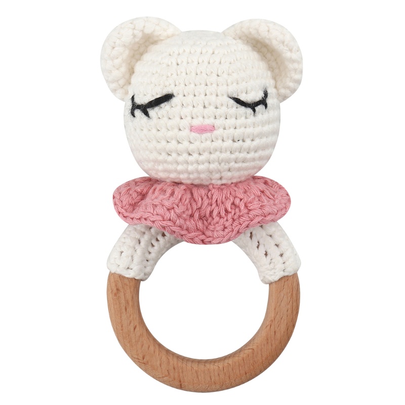 Đồ Chơi Hình Các Con Vật Đan Len Nhiều Màu Sắc Dùng Cho Trẻ Nhỏ Đang Mọc Răng