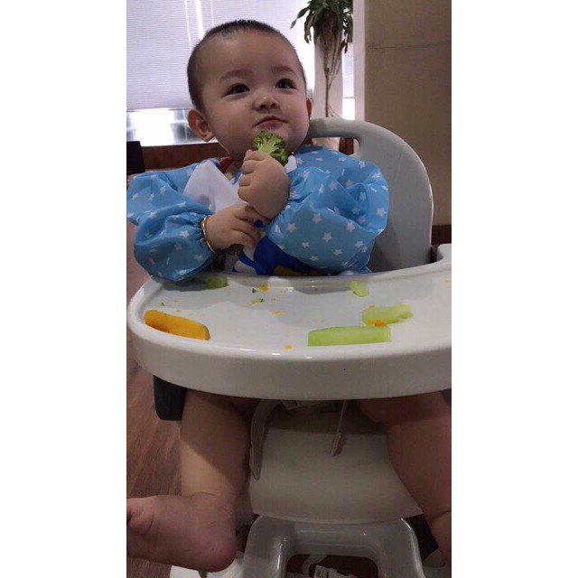 Áo yếm ăn dặm chống thấm dài tay cho bé BQSHOP