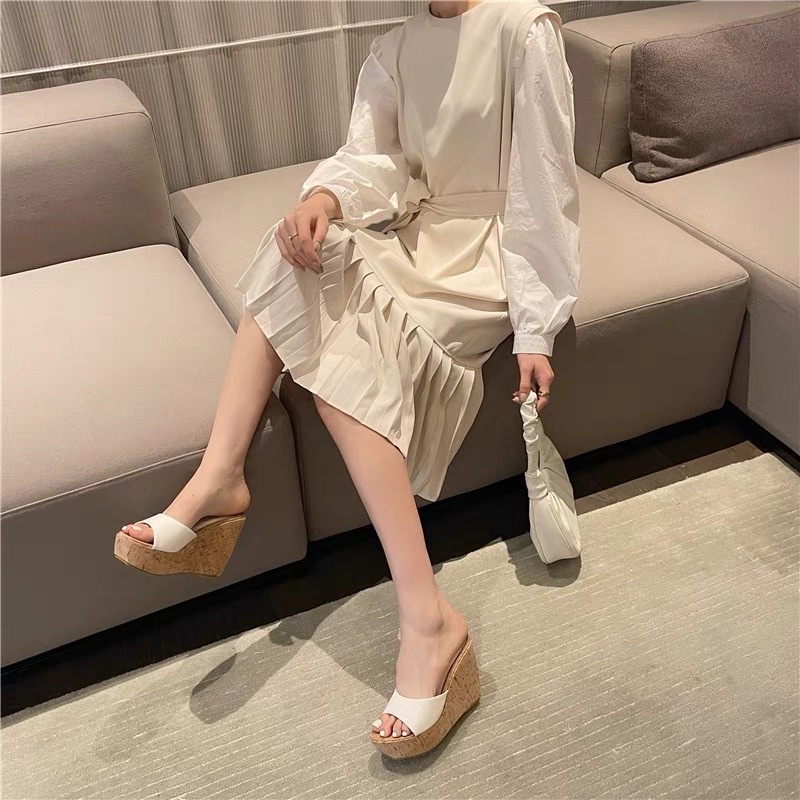 Dép nữ đế xuồng 12cm