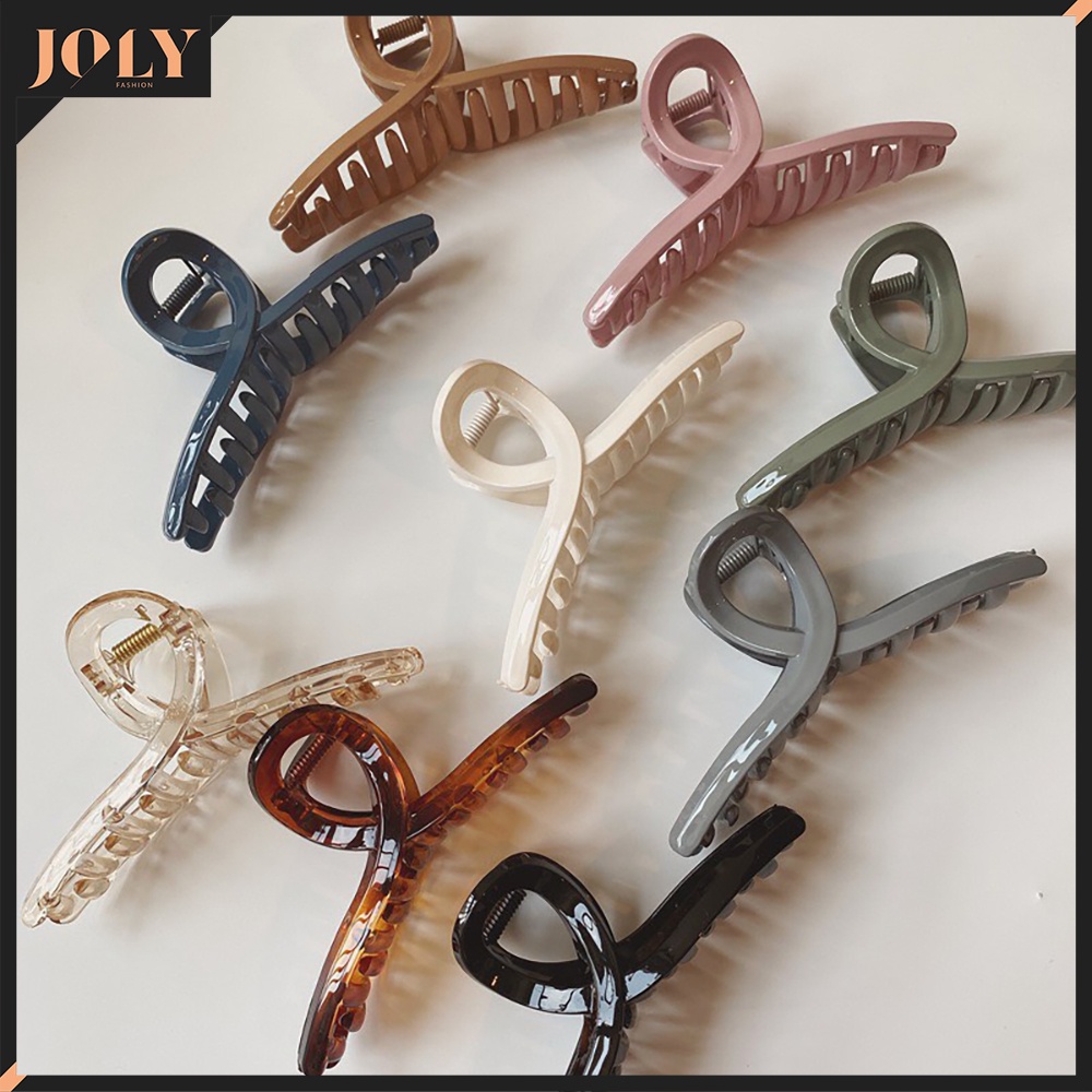 Kẹp Tóc Càng Cua Hàn Quốc Trong Suốt Nhiều Màu Xinh Loại Dài Cho Nữ KC02 JOLY