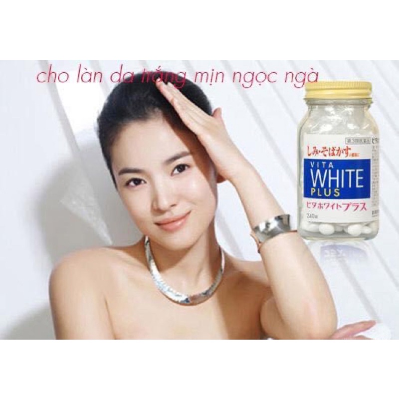 Viên uống trắng da, mờ thâm nám Vita White Plus 240 viên Nhật Bản Chính Hãng