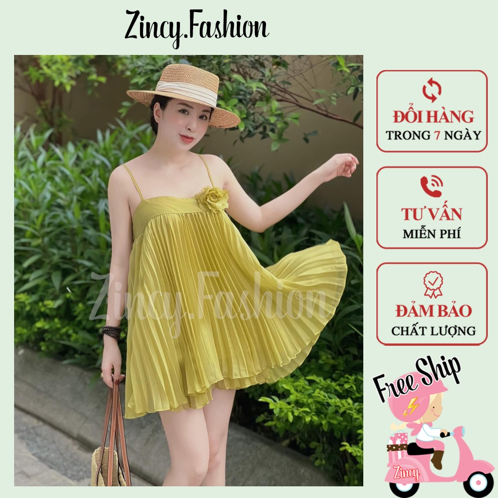 Set đồ nữ đi chơi áo 2 dây kèm quần dập ly Set đi biển áo dây voan 2 lớp KÈM HÌNH THẬT