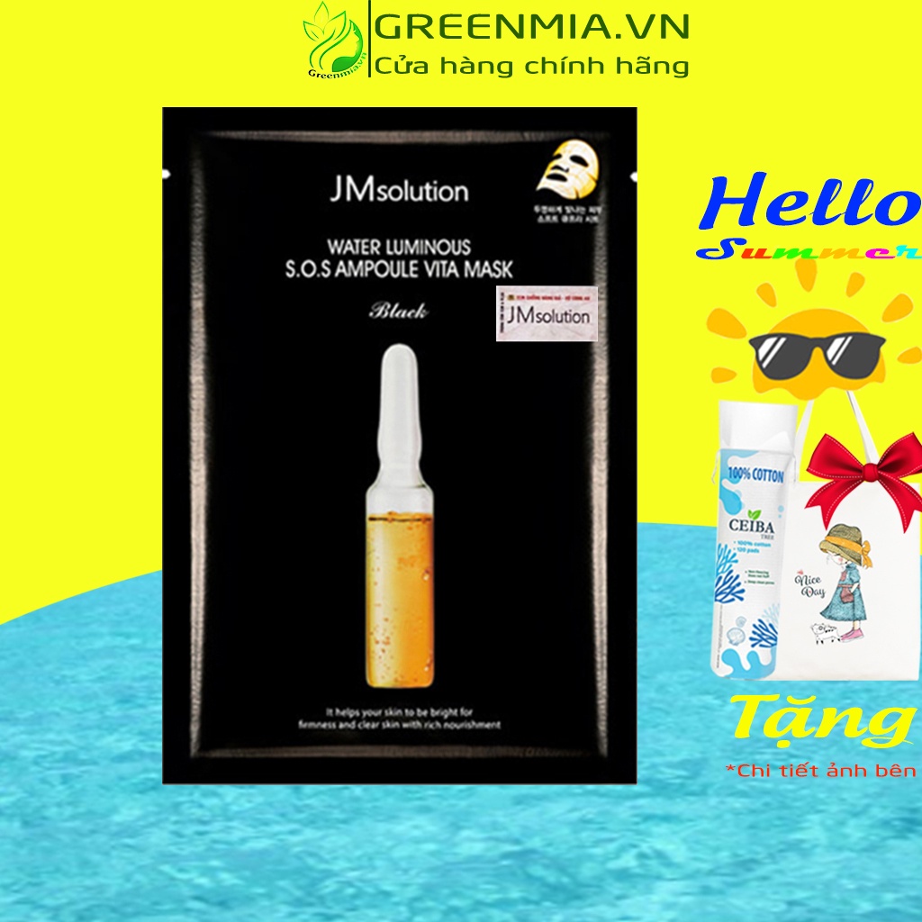 Mặt Nạ JMSOLUTION Vita [MIẾNG LẺ] Cấp Nước Nhanh Chóng Cho Da JM Solution Water Luminous S.O.S Ampoule Vita Mask 30ml