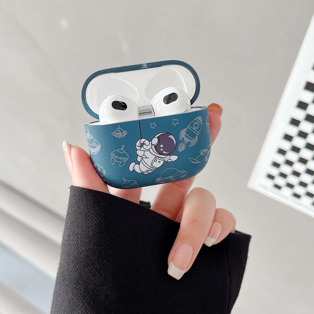 Vỏ Bảo Vệ Hộp Sạc Tai Nghe Airpods 3 Pro 2 3 Bằng Silicon Hình Phi Hành Gia Nasa Dễ Thương Ốp