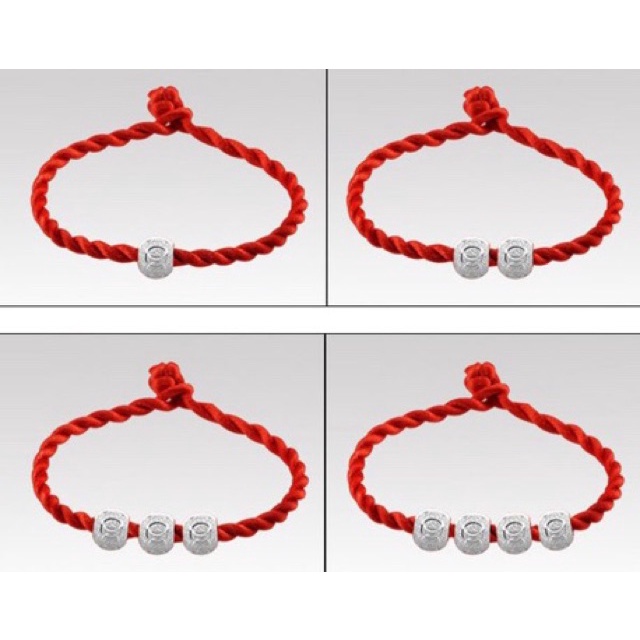 🔥 SỈ SIÊU RẺ 🔥Vòng tay chỉ đỏ may mắn mix bạc xinh xắn - Bạc xịn loại 1, PH812