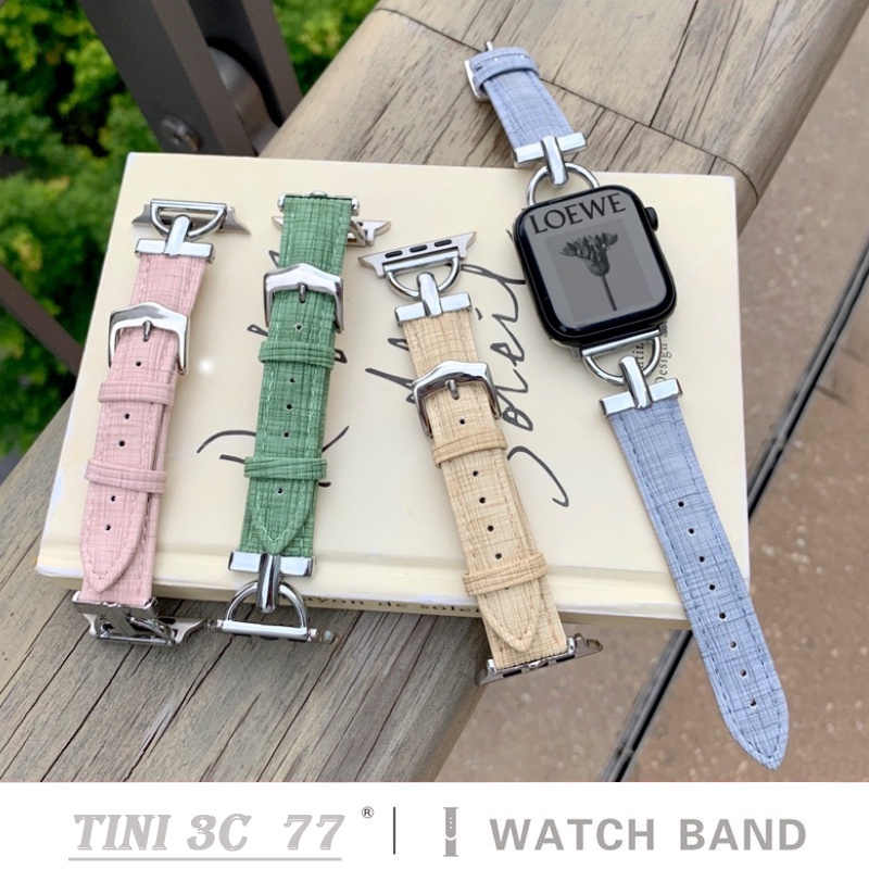 Dây Đeo Bằng Da Có Khóa Cho Đồng Hồ Apple Watch Series 7 6 5 4 3 2 1 SE 38/40/41/42 45mm 44mm