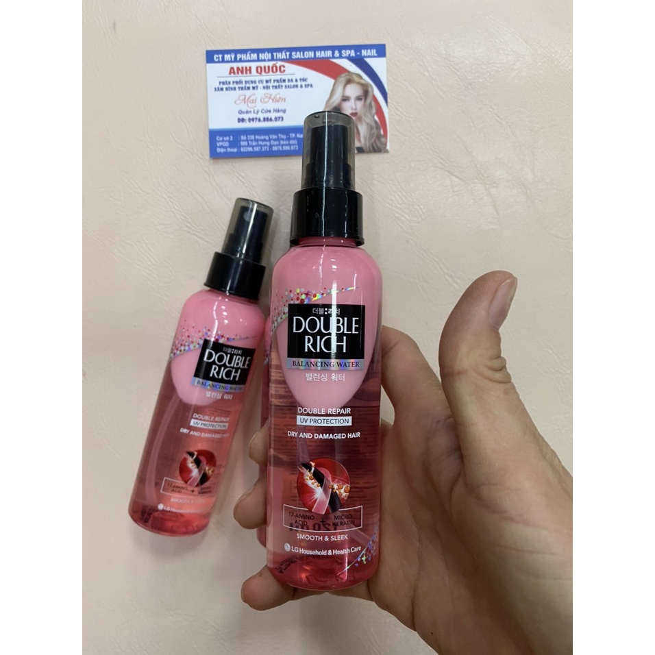 Xịt dưỡng tóc double rich 120ml màu hồng