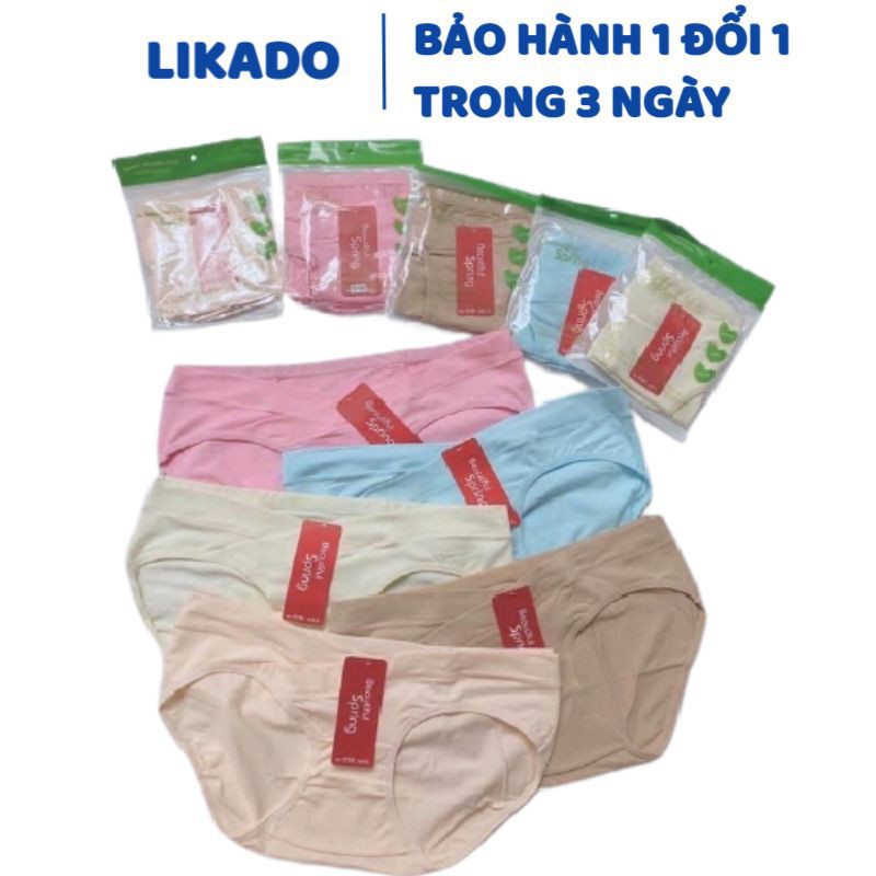 [LIKADO] Quần lót bầu cotton vạt chéo co giãn 4 chiều nhiều màu (1 CÁI- SIZE L)(SP000085)