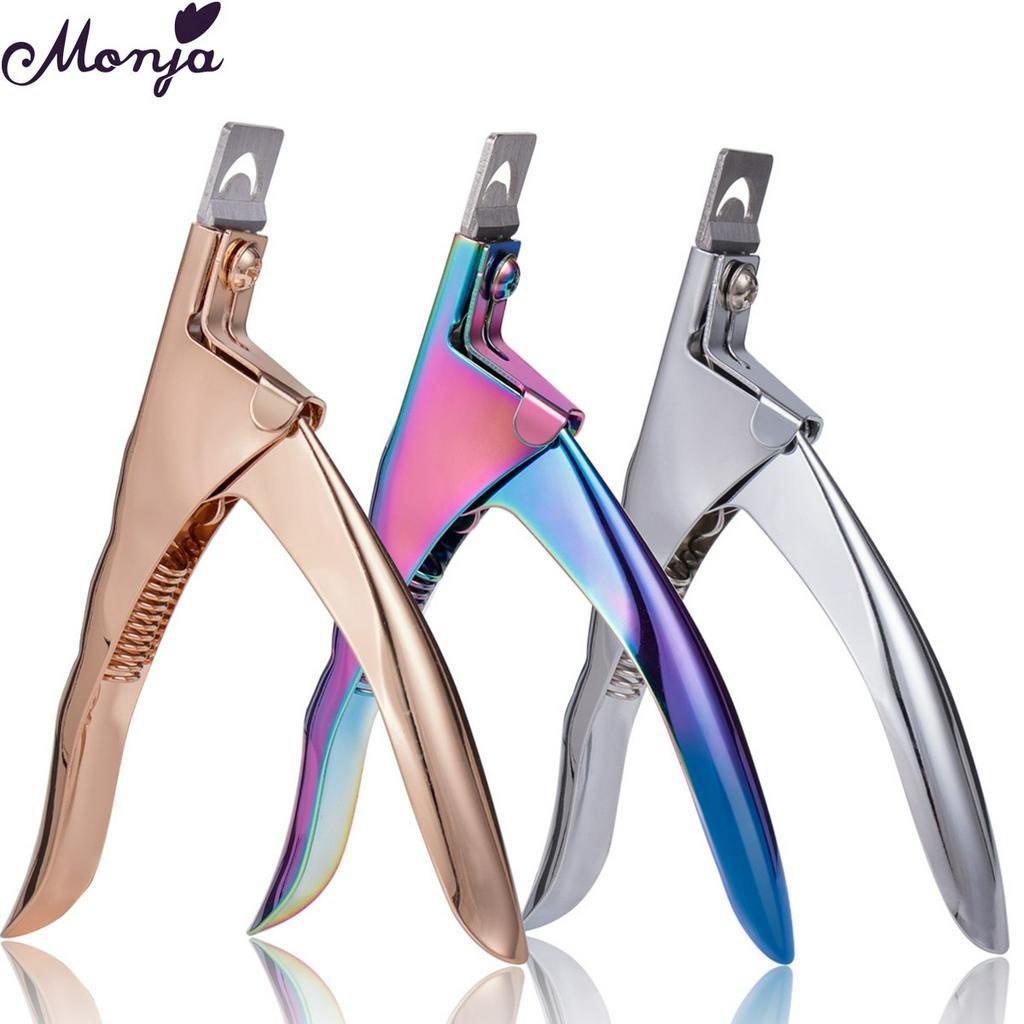 MONJA Kìm bấm móng tay chữ U chất liệu thép không gỉ DIY 3 màu tuỳ chọn