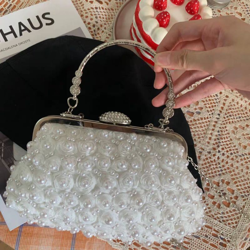 (CÓ SẴN/video/ảnh thật) Túi clutch dự tiệc đính đá cao cấp