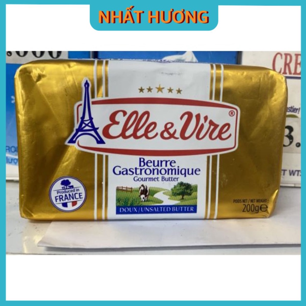 (Bao Bì Vàng) Bơ Lạt Elle-Vire 200gr(82% Béo) – Giao Còn Hạn- Không Đổi Trả Hàng