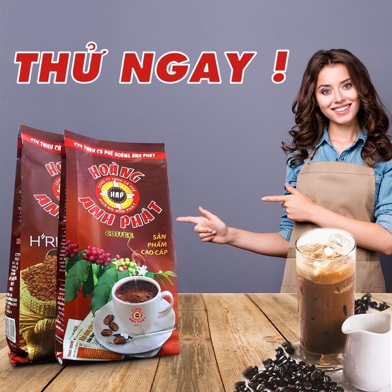 [1KG_Coffee] Cà phê Rina - Cafe pha phin cao cấp Hoàng Anh Phát H’ren Rina gói 500gr | SaiGonFood