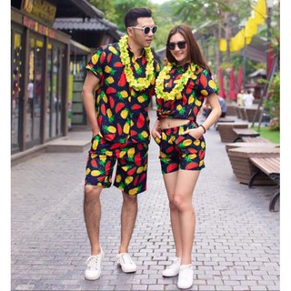 Đồ bộ đi biển, dưa dứa đủ size gia đình