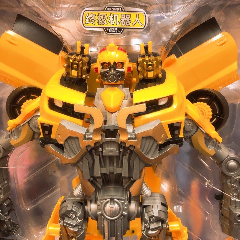 Mô Hình Robot Bumblebee Optimus Transformer Biến Hình Xe 25cm &amp; 35cm &amp; 50cm 2 Màu