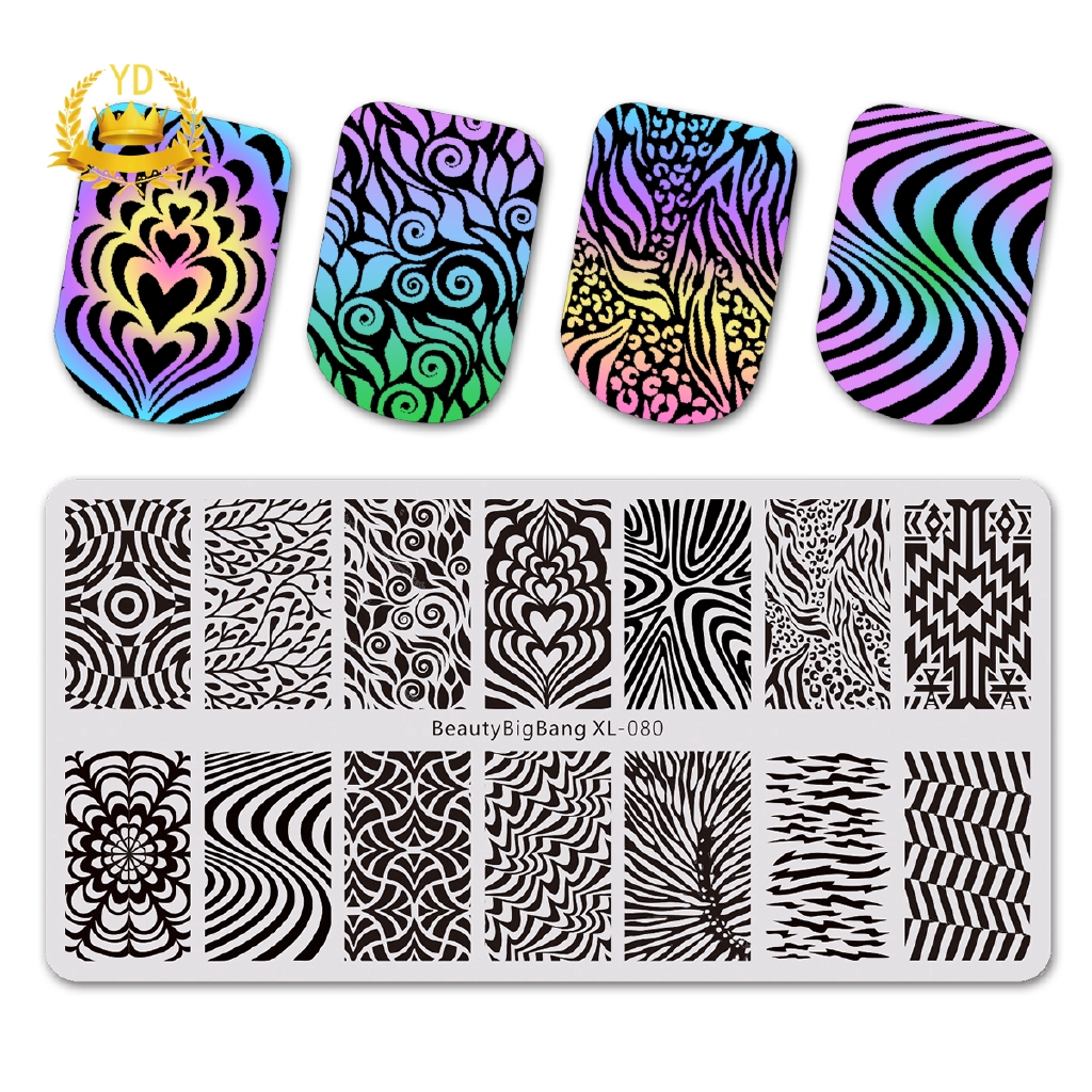 [Hàng mới về] Khuôn dập họa tiết trang trí móng phối nhiều hình dáng hợp thời trang