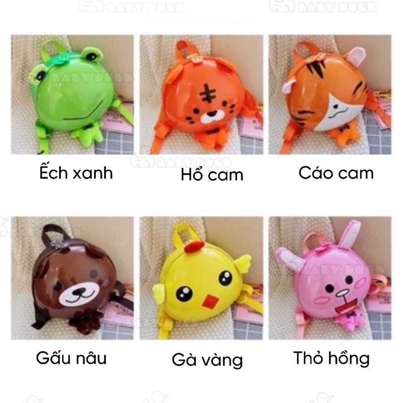 Balo hộp trẻ em hình các con thú ngộ nghĩnh cho bé, balo trứng cho bé