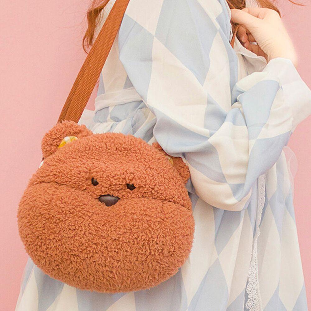 Túi Đeo Chéo Hình Thỏ Nhồi Bông Dễ Thương