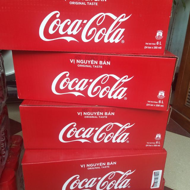 NƯỚC GIẢI KHÁT COCACOLA THÙNG 24 LON * 250 ML