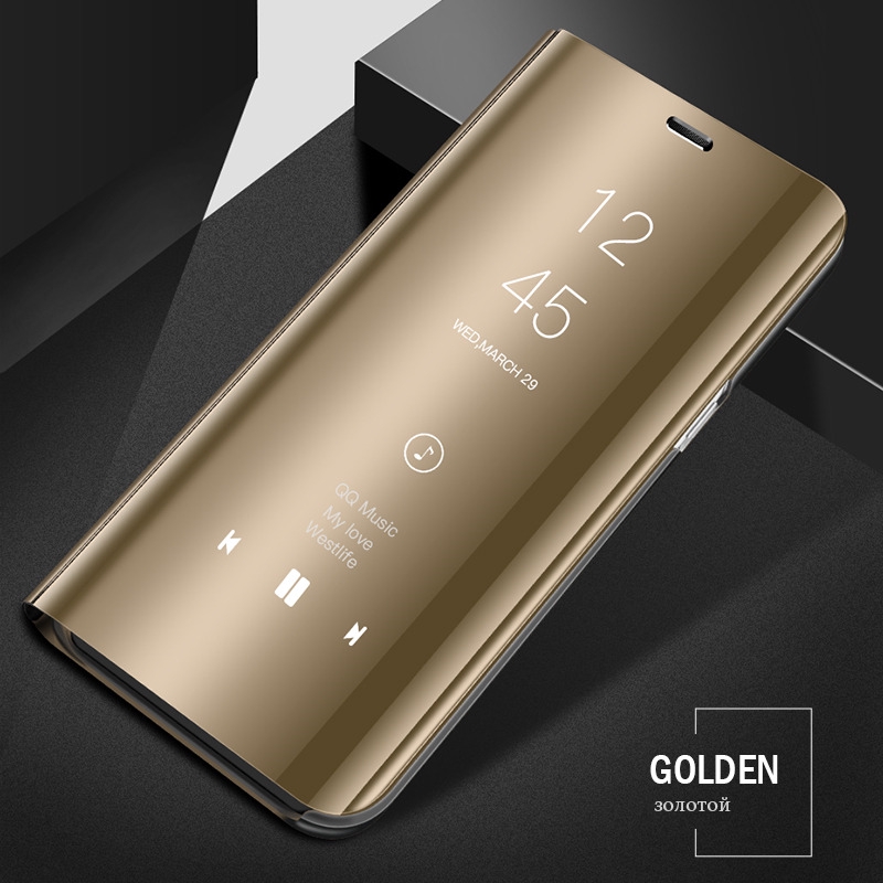 Bao Da Điện Thoại Nắp Lật Tráng Gương Thông Minh Cho Xiaomi Redmi Note 3 4 4x 5 5a 6 7 8 Pro Ốp