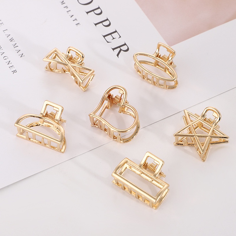 Set 8 Kẹp tóc càng cua loại nhỏ Hàn Quốc (MÀU VÀNG)