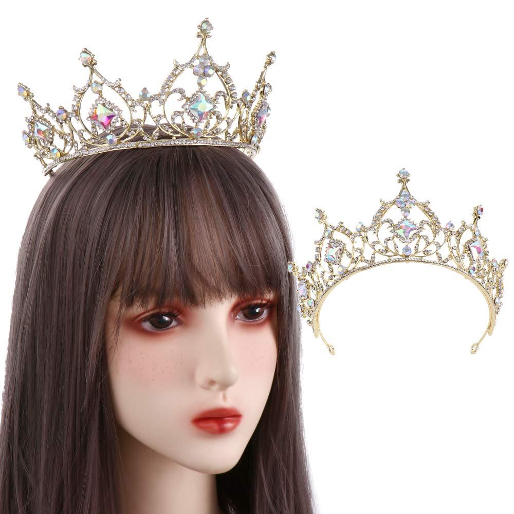 Vương Miện Công Chúa Nhiều Màu Sắc Phong Cách Vintage|Vương Miện Đội Đầu Kiểu Dáng Dễ Thương Xinh Xắn