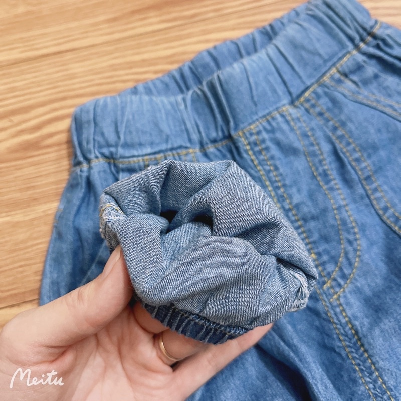 Quần dài bé gái jean mềm mỏng cho bé size đại màu xanh