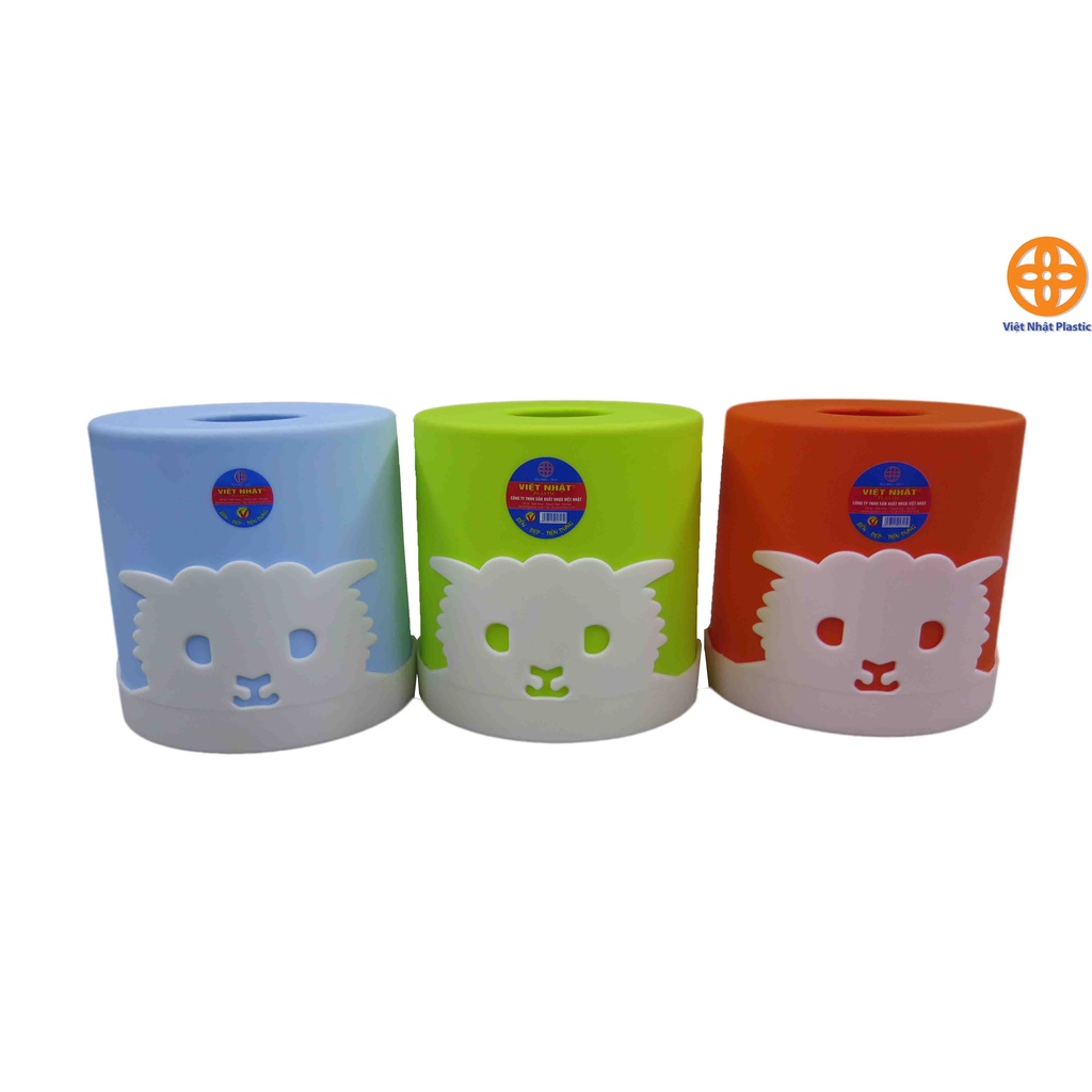 Hộp đựng khăn giấy cuộn nhựa Việt Nhật hình cừu ngộ nghĩnh (được chọn màu)