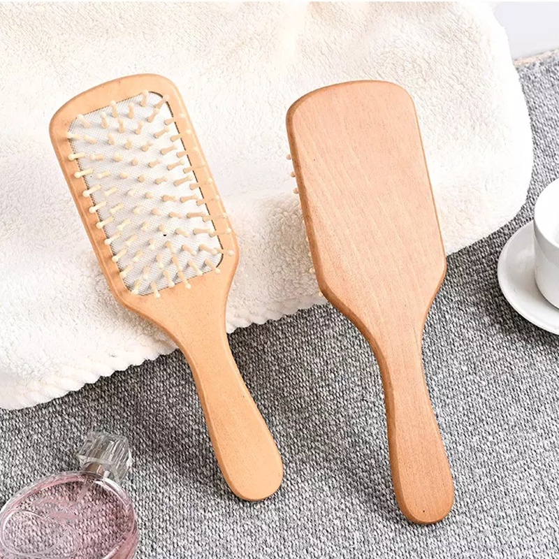 [Hàng mới về] Lược Gỗ Chải Tóc Mát Xa Da Đầu Chống Tĩnh Điện Cho Nam Nữ