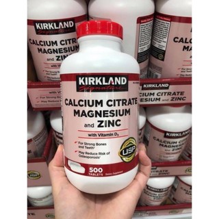 [Mã COSDAY877 -10% đơn 150K] Viên Uống Calcium Magnesium Zinc 500 viên Kirkland