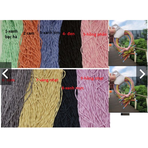 Bó 5-10nm dây thun mềm 2.5mm làm dây cột tóc kiểu xoắn