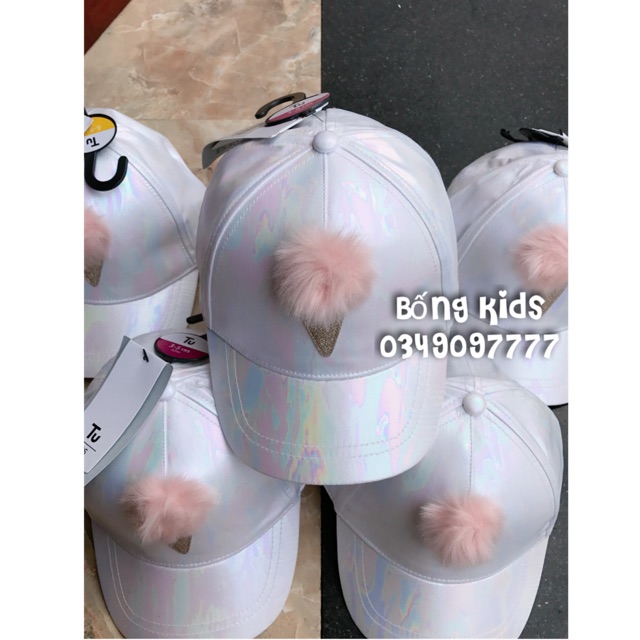 Mũ Bé Gái Kem Ốc PomPom TU