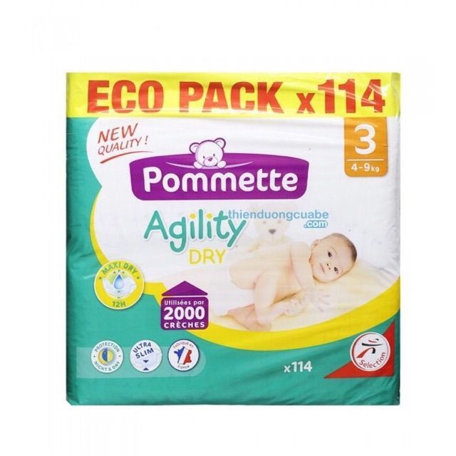 Bỉm dán số 3 Pommette -Pháp -114 miếng (4-9kg)
