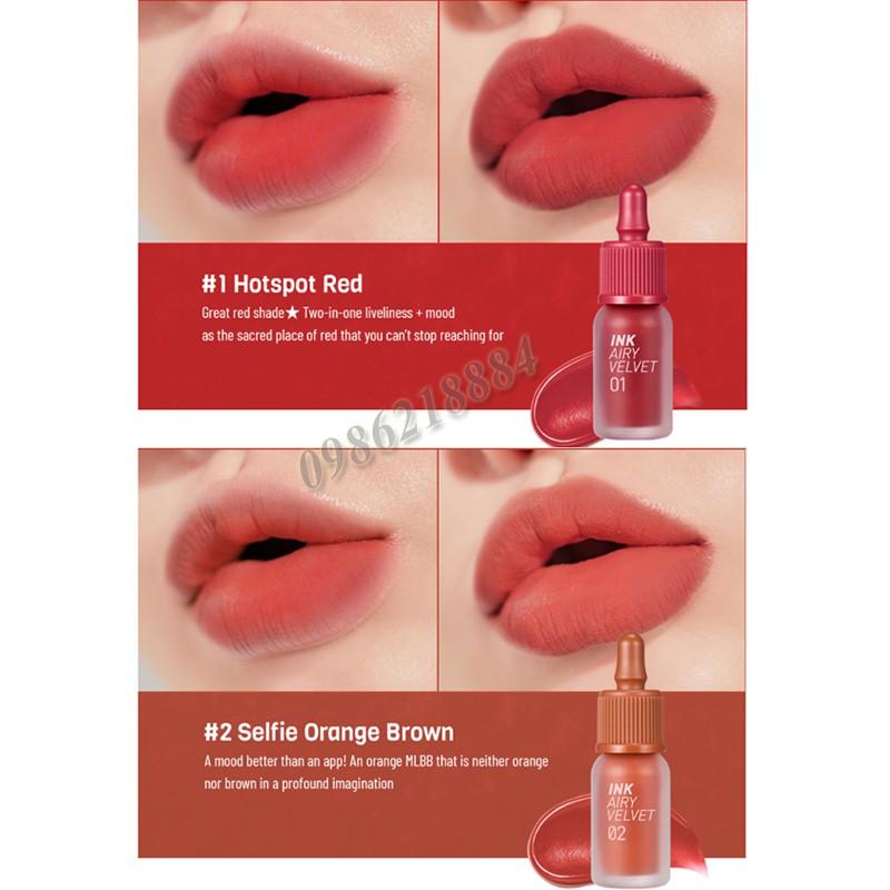 (thanh lý) Son kem Peripera INK Airy Velvet 19S/S IAV14 | BigBuy360 - bigbuy360.vn