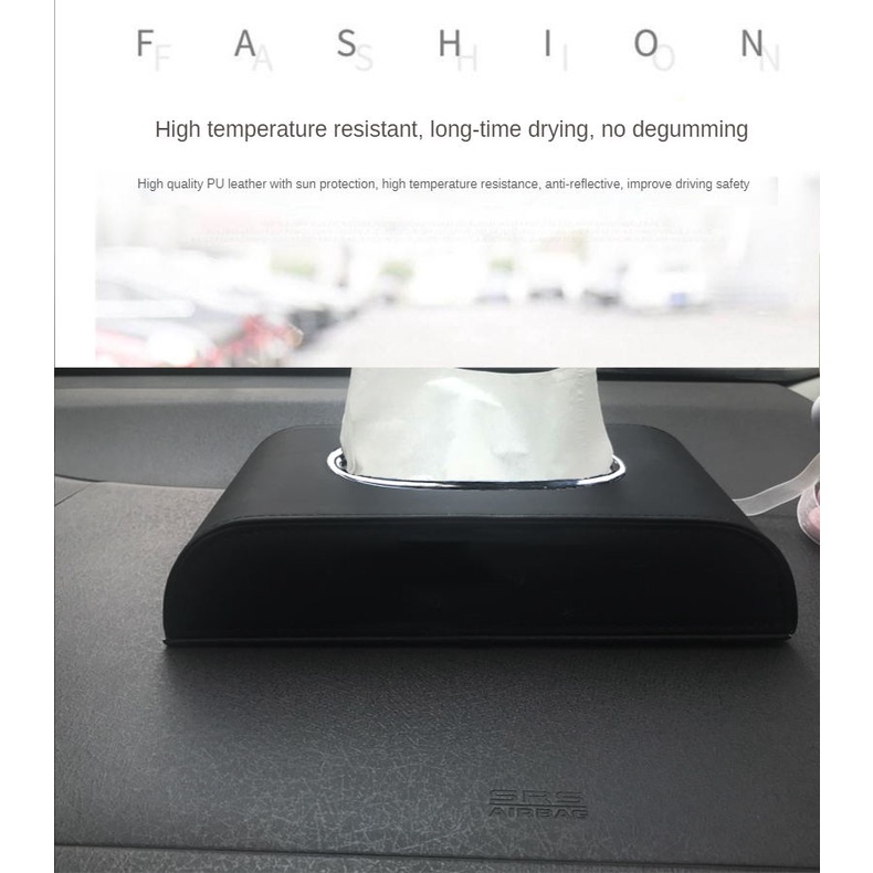 Hộp Đựng Khăn Giấy Bằng Da Cao Cấp Cho Xe Hơi Mitsubishi KUDA Mirage Xpander L200 L300 Pajero GR Evolution Lancer Attrage