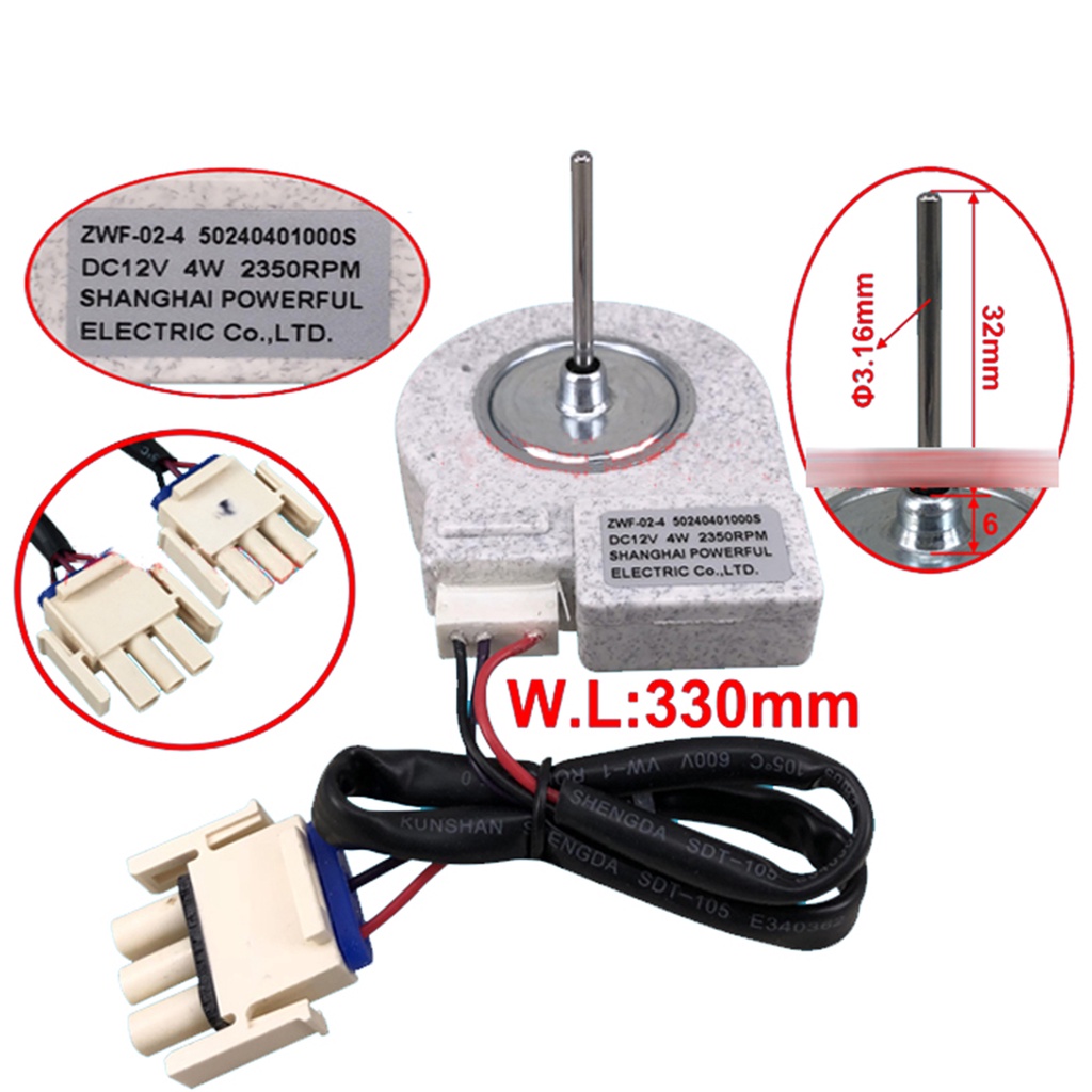 Linh Kiện Điện Tử Zw-02-4 Zw-02 50240401000Động Cơ Quạt Tủ Lạnh Midea Ronshen Hisense Meiling