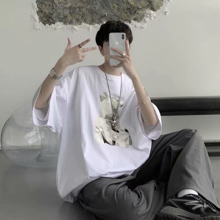 Áo Thun Nam Tay Ngắn Phong Cách Hàn Quốc Size M-5XL