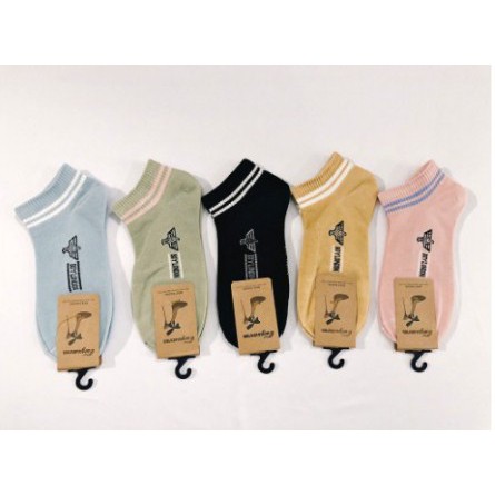 1 đôi tất nữ cổ ngắn cotton mã - BOY LONDON