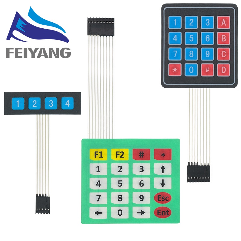 Bàn Phím Công Tắc Cảm Ứng 1x4 4x4 4x5 Arduino 1*4 4*4 4*5 16 Nút