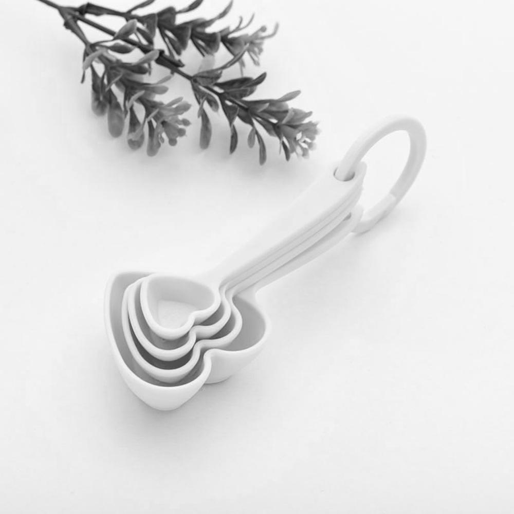 JARRED Set 4 Muỗng Đo Lường Hình Trái Tim Xinh Xắn