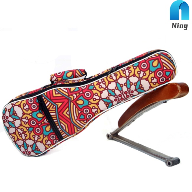 Túi Đựng Đàn Ukulele 23 Inch Hai Dây Đeo Vai Và Đệm Cotton Phong Cách Nhiệt Đới Ốp