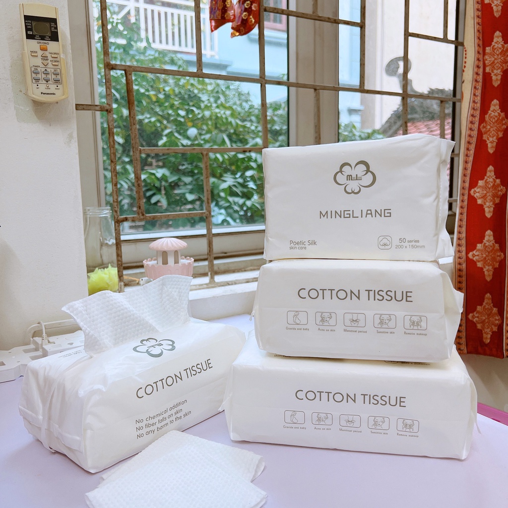 Khăn Mặt Khô Dùng 1 Lần, Khăn Lau Khô Ướt, Giấy Đa Năng 100% Cotton Không Dệt An Toàn Trong Sinh Hoạt