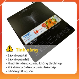 Bếp từ đơn cảm ứng PHILIPS có chức năng hẹn giờ, cài đặt thời gian nấu, đun cực nhanh l Bếp từ đơn YENTH