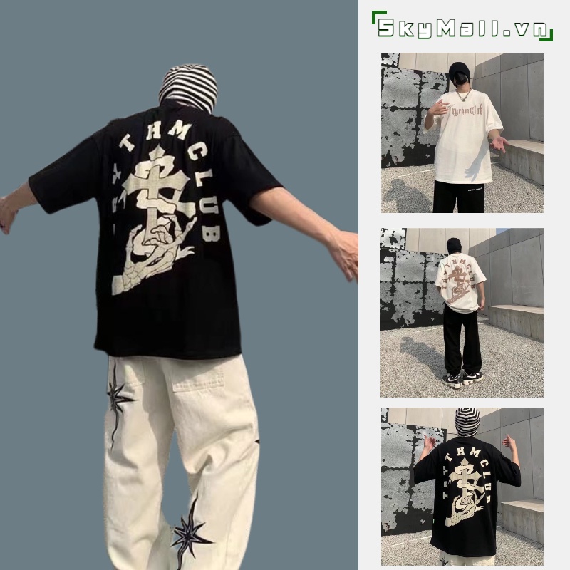 Áo Thun Ngắn Tay Phong Cách Hiphop Retro áo phông nam Thời Trang Hàn Quốc Cho Nam