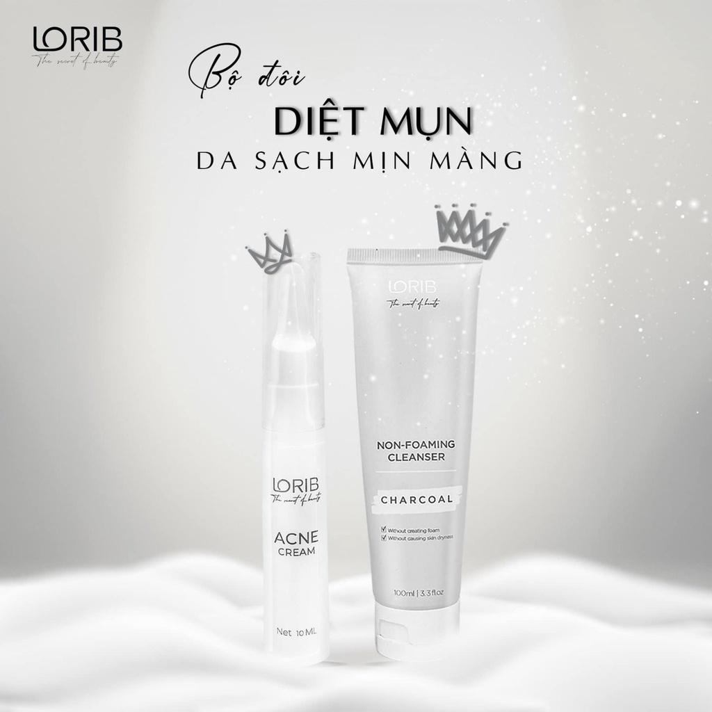 Combo Kem mụn, Sữa rửa mặt Lori B