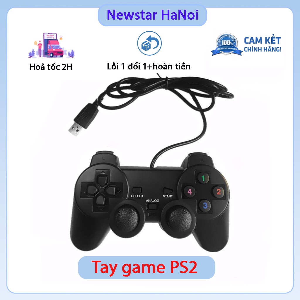 Tay Cầm Chơi Game PS2 / PS3 / PS4, Chính Hãng, Kết Nối Qua Cổng USB - Tương Thích PC / Laptop Gamepab 2022