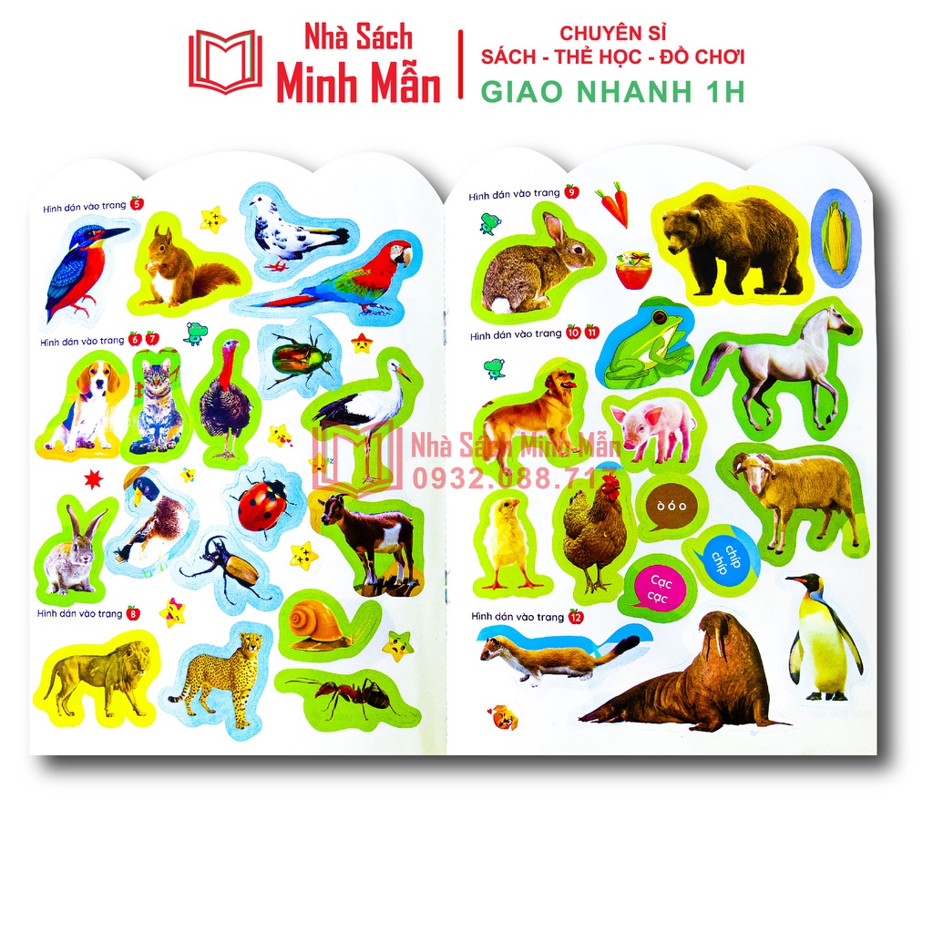 Sách - Bóc dán thông minh song ngữ Việt Anh dành cho trẻ từ 26 tuổi