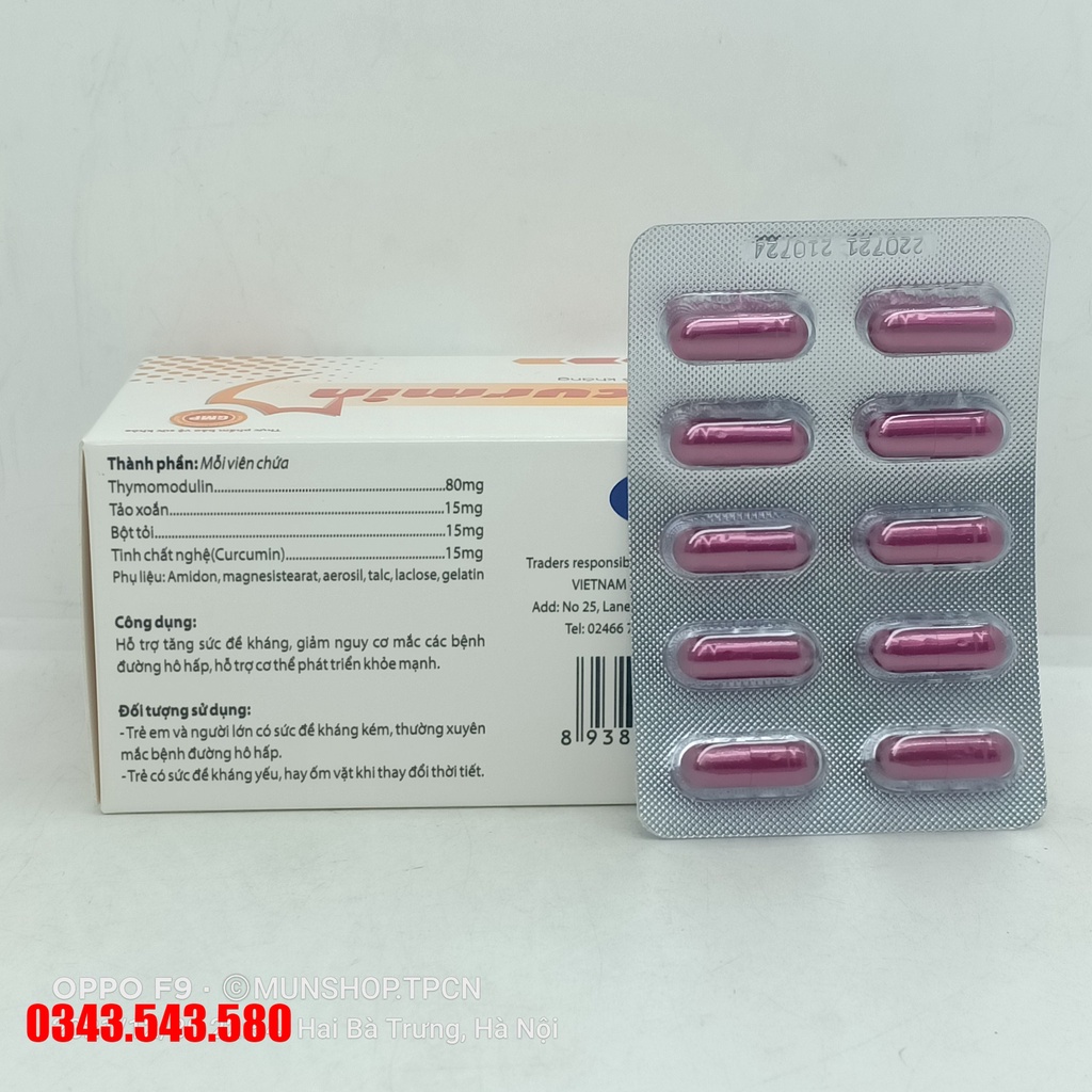 Thycurmin CVIN hộp 60 viên - hỗ trợ sức đề kháng