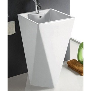 Chậu lavabo lăng trụ đứng [HÀNG BẢO HÀNH 5 NĂM] , chậu lavobo lăng trụ vát LV 156 men tuyết phủ Nano kèm ảnh thật video